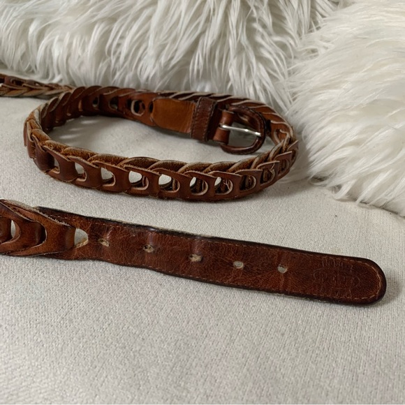 Pepe Brown Leather Belt With Removable Buckle - Picture 4 of 9